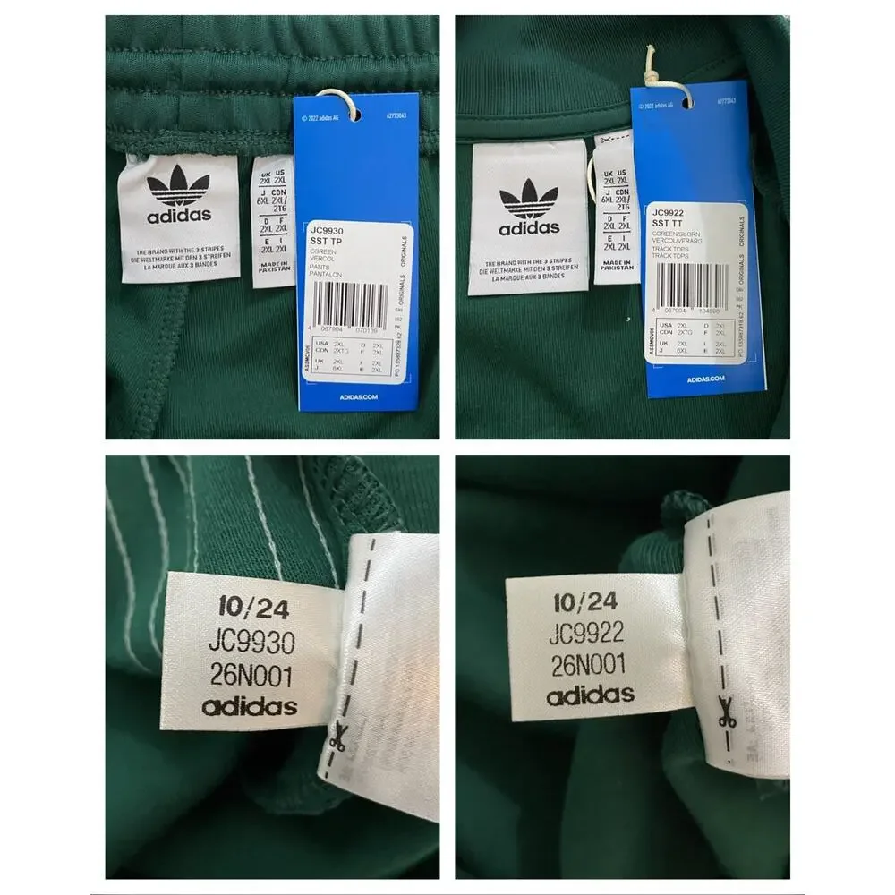 Adidas Originals Classic Superstar Tracksuit Collegiate Green Size 2XL